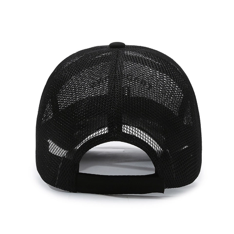 All Over Mesh Baseball Cap Breathable Polyester Outdoor Sports Sun Hat Adjustable Letter Print Running Fishing Casual