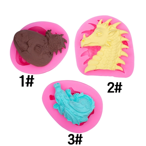 Dragon Dinosaur Egg Silicone Mold For Fondant Chocolate DIY Craft Resin Clay Baking Tool