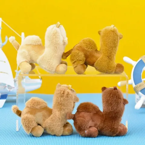 Portachiavi in Peluche a Forma di Cammello del Deserto Ciondolo Decorativo per Borsa Animale Morbido Souvenir di Viaggio Regalo per Donne Bambini