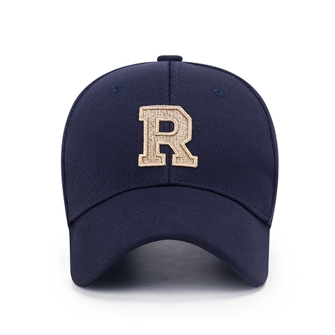 Casquette de Baseball Tendance avec Lettre R Brodée pour Hommes Femmes Chapeau de Soleil Réglable Décontracté Sport Hip Hop