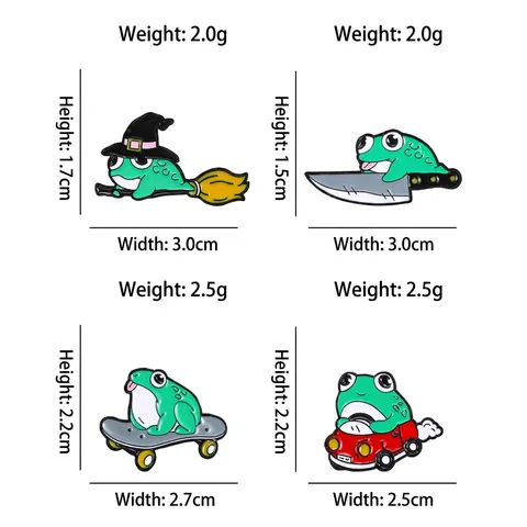 Lustiger Grüner Frosch Emaille Pin Legierung Brosche Cartoon Tier Reversnadel Für Kleidung Rucksack Hut Dekor Modeschmuck Geschenk