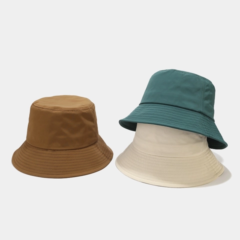 Bob De Couleur Unie Polyester Protection Solaire Séchage Rapide Style Rétro Japonais Extérieur Décontracté Unisexe