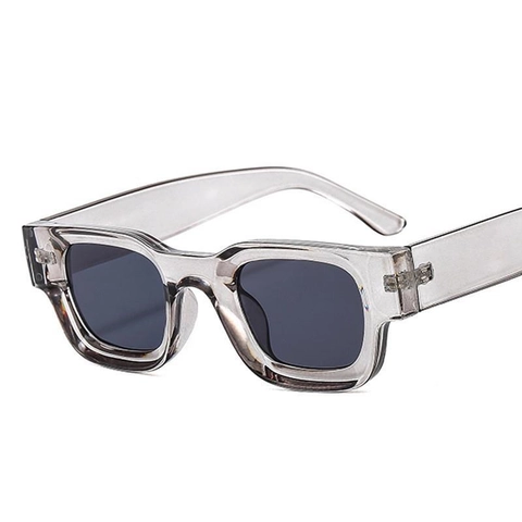 Retro Quadratische Sonnenbrille PC Rahmen AC Gläser UV400 Schutz Rechteckige Punk Y2K Mode Brillen Herren Damen
