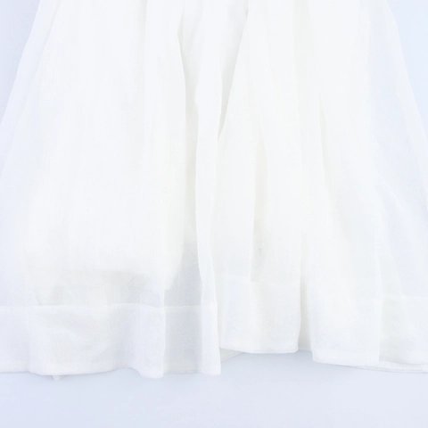 Elegante Abito Maxi In Pizzo Bianco Senza Maniche Girocollo Schiena Scoperta Vita Alta Chiffon Abito Lungo Stile Dolce Donna