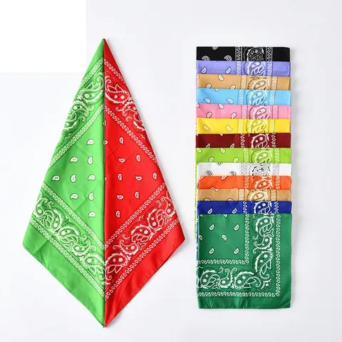 Paisley Bandana Headscarf Polyester Square Scarf Outdoor Cycling Hip Hop Hair Accessory For Men Women