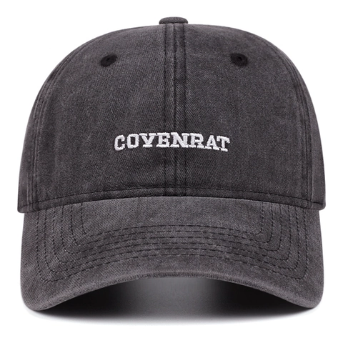Washed Cotton Baseball Cap Distressed Retro Embroidered Letter Adjustable Sun Hat Casual For Men Women