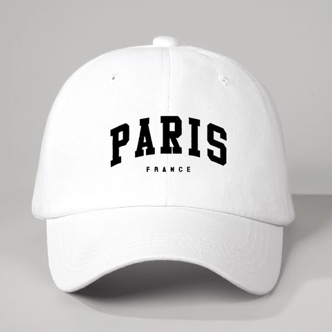 Casquette De Baseball Coton Paris France Lettre Imprimée Ajustable Protection Solaire Chapeau De Loisirs Pour Hommes Femmes