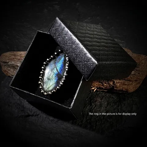 Jewelry Ring Box Black Square Cardboard Textured Paper Velvet Lining Proposal Wedding Anniversary Gift Packaging Case