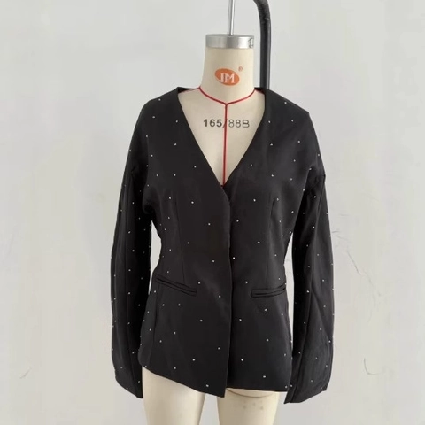 Dames Blazer Jas Met Strik Decoratie Lange Mouwen Enkele Rij Knopen Revers Zoet Elegant Bovenkleding