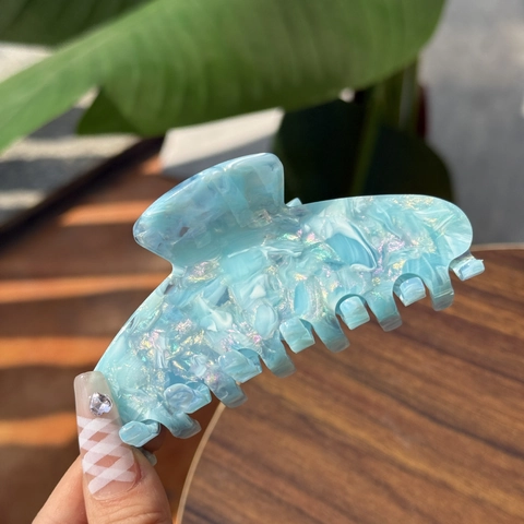 Acetate Hair Claw Clip Large Marble Pattern Shark Hair Clamp For Thick Hair Sweet Simple Styling Accessory For Women