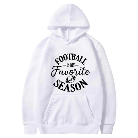 Men Hoodie And Sweatpants Fleece Lined Long Sleeve Drawstring Kangaroo Pocket Football Print Casual Sweatshirt