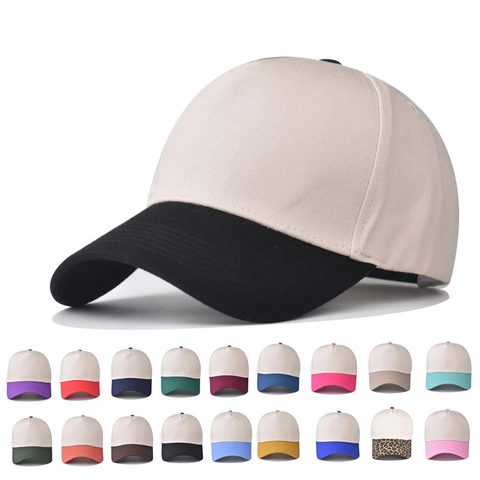 Cappellino Da Baseball Visiera Colore Contrasto Regolabile Twill Cotone Cappello Sole Outdoor Unisex