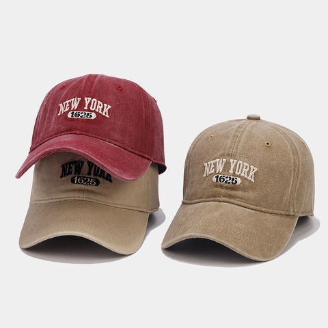 Cappello Da Baseball New York 1625 Cotone Lavato Vintage Ricamato Regolabile Cappello Protezione Solare Uomo Donna