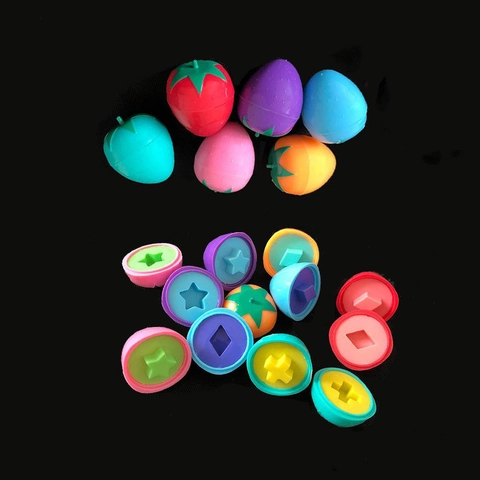 Baby Early Educational Learning Smart Eggs Matching Geometric Shapes Color Recognition Plastic Puzzle Toy Kids Gift