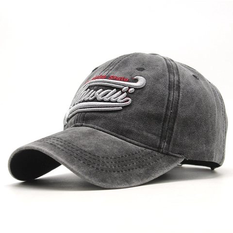 Gorra De Béisbol De Algodón Lavado Con Bordado Hawaii Aloha State Estilo Vintage Desgastado Ajustable Unisex
