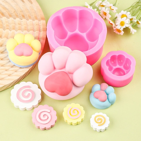 Silikonform Für DIY Handwerk Katzenpfote Herz Naruto Whirlpool Form Für Kuchen Backen Harz Schokolade Seife Kerze Cartoon