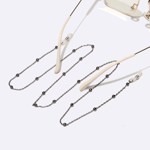 Glasses Chain Metal Alloy Beaded Eyewear Strap Anti Slip Holder For Sunglasses Decorative Minimalist Fashion