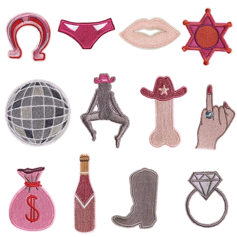 Patchs Brodés De Cow-girl Western À Repasser À Coudre Écussons Décoratifs Pour Vêtements Sacs Appliques DIY