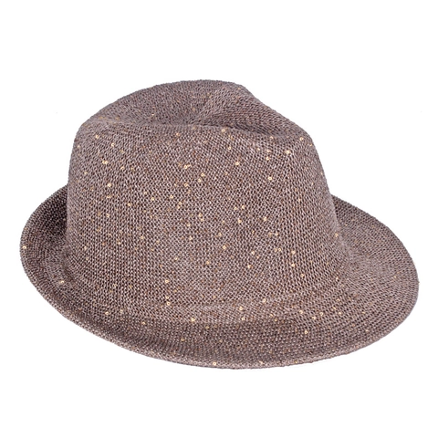 Cappello Fedora Con Paillettes Da Donna In Cotone Poliestere Maglia Berretto Jazz Scintillante Per Feste Spettacoli Danza