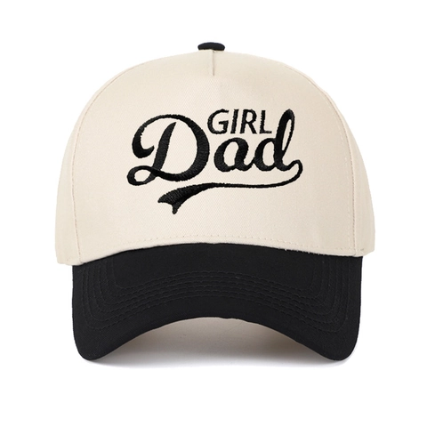 Cappello Da Baseball Ricamo Girl Dad Cotone Colore A Contrasto Visiera Curva Vintage Regolabile Moda Cappello Sole