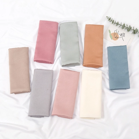 Long Satin Hijab Scarf For Women Satin Feel Solid Color Elegant Breathable Shawl Wrap Muslim Headscarf Fashion Accessory