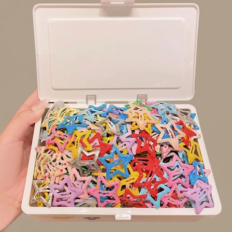 Fermagli Per Capelli A Stella Colorati Metallo Pentagramma Cavo Clip BB Stile Dopamina Accessori Per Capelli Ragazze