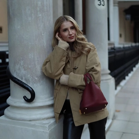 Giacca Da Lavoro Vintage Da Donna Colletto In Velluto A Coste Tela Fibbie In Metallo Tasche Multiple Senape