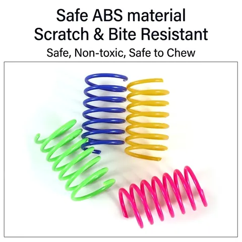 Juguetes De Resorte Coloridos De Plástico Para Gatos Espiral Interactiva Juguete De Persecución Gatitos Material ABS Duradero