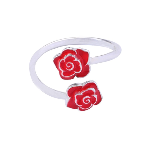 Elegant Metal Double Rose Flower Napkin Rings Romantic Alloy Napkin Buckles For Wedding Hotel Party Table Decoration
