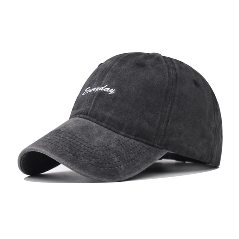 Cappello Da Baseball In Cotone Lavato Vintage Everyday Ricamo Regolabile Retro Distressed Per Uomini Donne