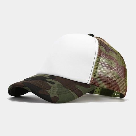 Casquette Trucker Camouflage Mesh Respirant Réglable Snapback Casquette De Baseball Pour Protection Solaire Extérieure
