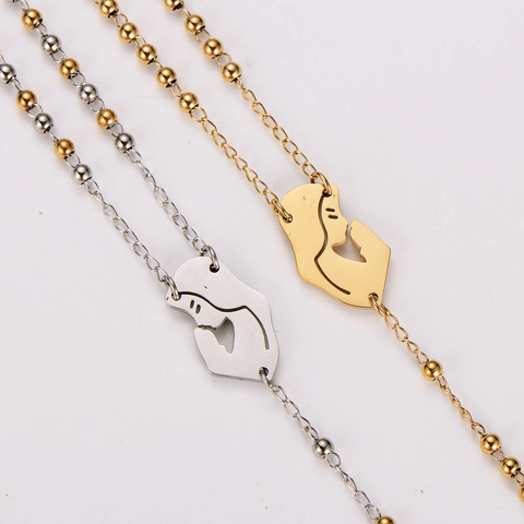 Rosenkranzkette Mit 304 Edelstahl Kruzifix Kreuz Anhänger Religiöse Perlenkette Lange Pullover Schmuck Für Herren Und Damen