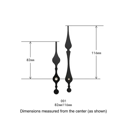 Aluminum Clock Hands Hour Minute Pointers For DIY Wall Clock Repair Replacement Spade Leaf Shape Multi Color