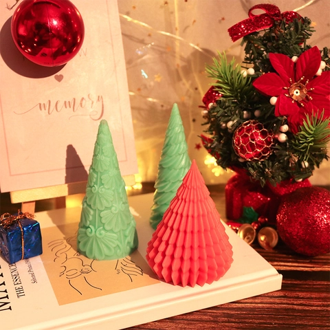3D Christmas Tree Silicone Mold DIY Scented Candle Making Crafting Tool For Holiday Ornaments Decorative