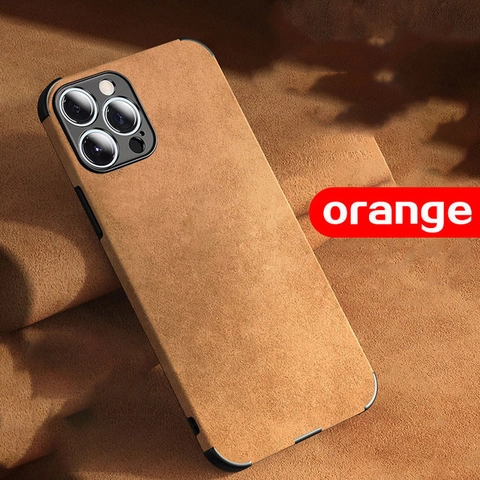 Luxury Lambskin Leather Texture TPU Phone Case For iPhone 11 12 13 14 15 16 17 Shockproof Full Lens Protection Litchi Cover