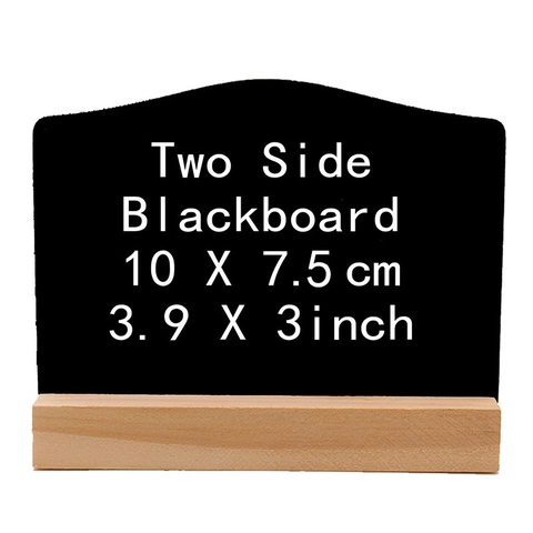 Mini Chalkboard Signs With Wooden Base Double Sided Desktop Message Boards For Wedding Table Party Home Decor
