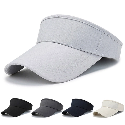 Zonneklep Hoed Lege Top Polyester Mesh Sneldrogend Verstelbaar Outdoor Sport Hardlopen Tennis Voor Heren Dames