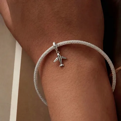 Ciondolo Pendente Aereo Mini in Argento Sterling 925 Per Fai Da Te Bracciale Collana Creazione Gioielli Moda Aviazione