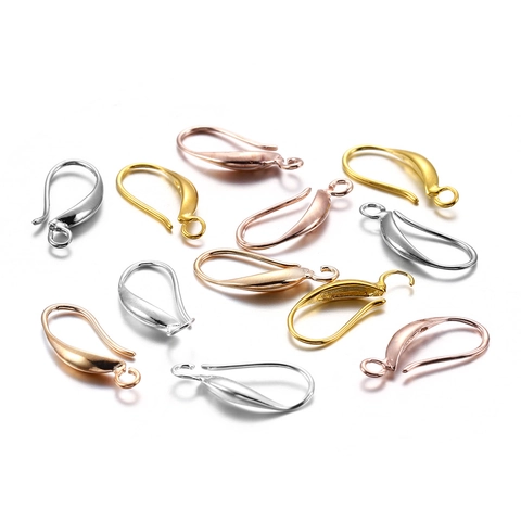 Copper Leverback Earring Hooks Smooth French Ear Wire Findings For DIY Jewelry Making Polished Multi Color Accessories