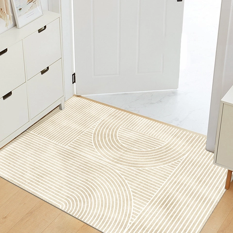 Zerbino In PVC Impermeabile Resistente All'olio Facile Da Pulire Tappeto Ingresso Moderno Motivo Geometrico Astratto Antiscivolo