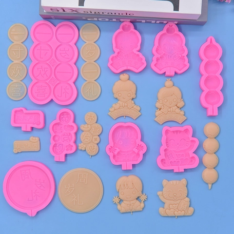 Stampo Per Torte In Silicone Con Caratteri Di Benedizione Cinesi E Forme Di Gatto Della Fortuna Ideale Per Progetti Di Fondente E Pasticceria