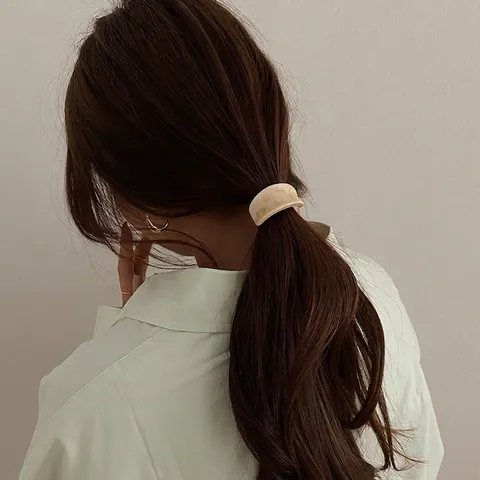 Élastiques À Cheveux Motif Marbre Résine Acétate Géométriques Bandeaux Élastiques Style Coréen Rétro Accessoires Femmes