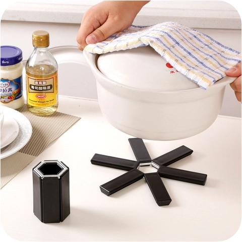 Sottopentola Pieghevole Tappetino Isolante Resistente Al Calore Plastica ABS Forma Stella Per Tavolo Da Cucina Antiscivolo