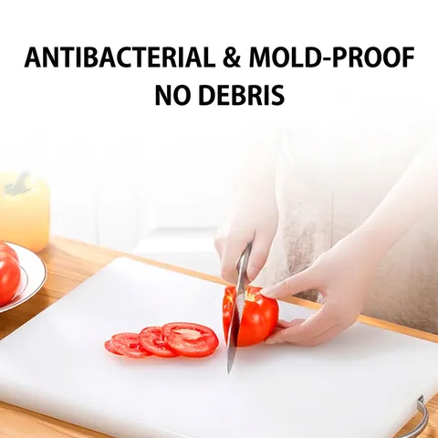 Antibacterial White PE Plastic Cutting Board Anti-mold Thick Solid Non-slip Chopping Board For Kitchen Meat Vegetables