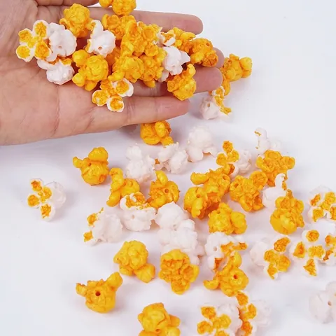 Simulation Popcorn Kernels PVC Realistic Food Model Miniature DIY Jewelry Making Accessories Keychain Earring Charm Decoden Props
