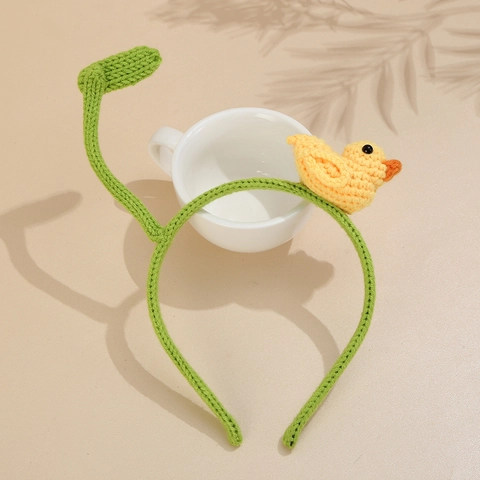 Handmade Knitted Animal Headband Cute Cartoon Yarn Hair Hoop For Kids Girls Bear Frog Panda Crochet Accessories