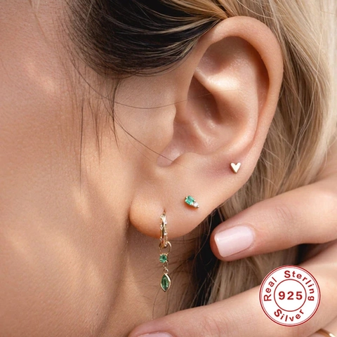 Orecchini A Cerchio Con Perno In Argento Sterling 925 Da Donna Con Zirconia Perla Artificial Pendente Gioielli Geometrici Eleganti Placcati Oro