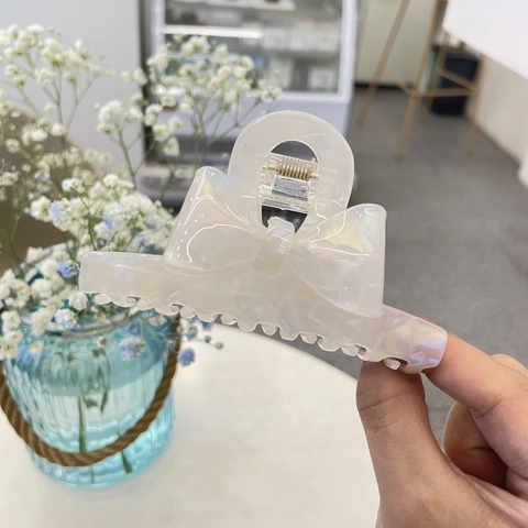 Pinza Para El Pelo Grande Con Lazo Para Mujer Acrílico Acetato Pinza De Tiburón Estilo Coreano Accesorios Para El Cabello