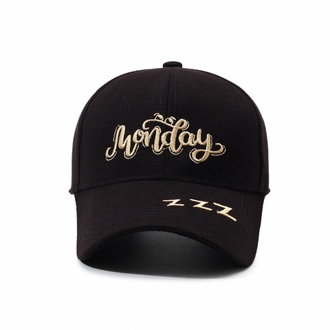 Gorra De Béisbol De Algodón Con Bordado Monday Ajustable Protección Solar Sombrero Deportivo Informal Hombre Mujer Zzz