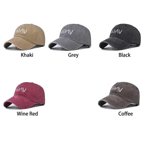 Casquette De Baseball En Coton Lavé Broderie Vintage Ajustable Chapeau De Soleil Pour Hommes Femmes Plein Air